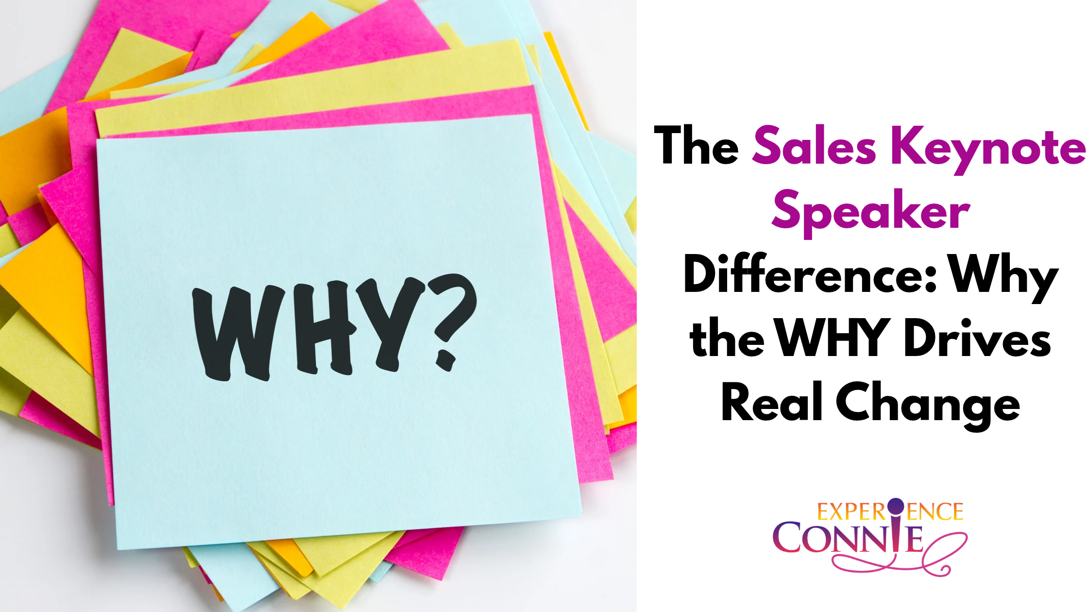 Sales Keynote Speaker Difference is in the Why Sales Keynote Speaker Difference starts with the why